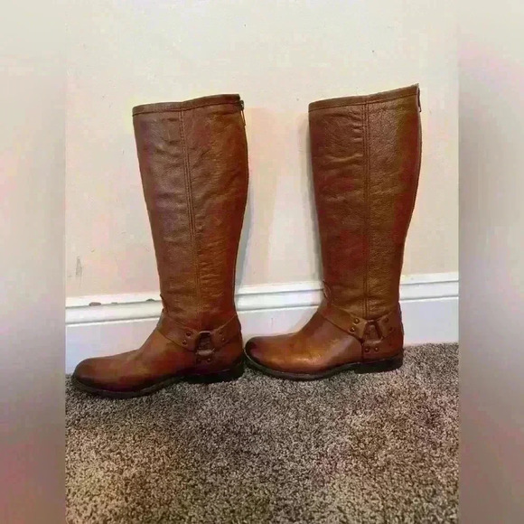 Frye Boots Phillips Harness Tall Boots size 6.5 leather - Picture 4 of 8